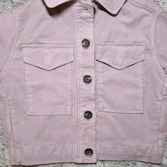 NEW Everlane Purple Moleskin Utility Jacket Organic Cotton XXS Pockets - Picture 9 of 11